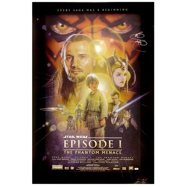 Ray Park Autographed 1999 Star Wars: Episode I The Phantom Menace 27x40 Original Poster