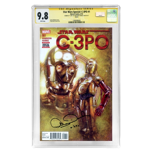 Anthony Daniels Autographed 2016 Star Wars Special: C-3PO #1 CGC SS 9.8 W/ C-3PO Inscription