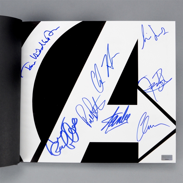 Stan Lee, Chris Evans, Mark Ruffalo, Chris Hemsworth and Avengers Autographed Avengers: The Art of Marvels The Avengers Book