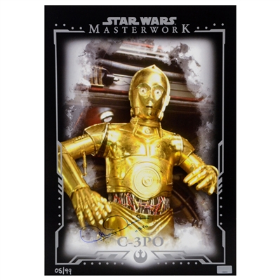 Anthony Daniels Autographed Topps Star Wars C-3PO Masterwork Trading Card w/C-3PO Inscription