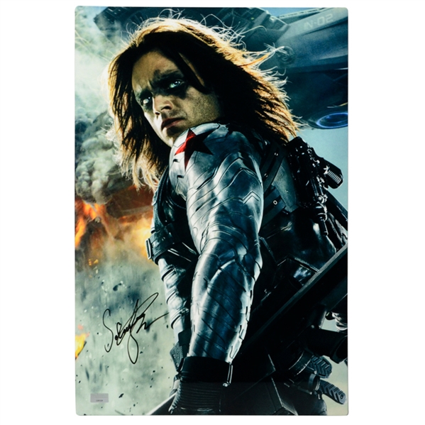 Sebastian Stan Autographed Captain America Winter Soldier 12x18 CinaPanel