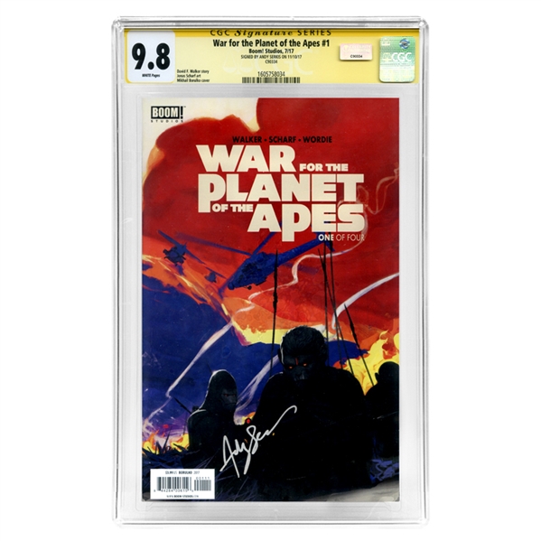 Andy Serkis Autographed 2017 War for the Planet of the Apes #1 CGC SS 9.8