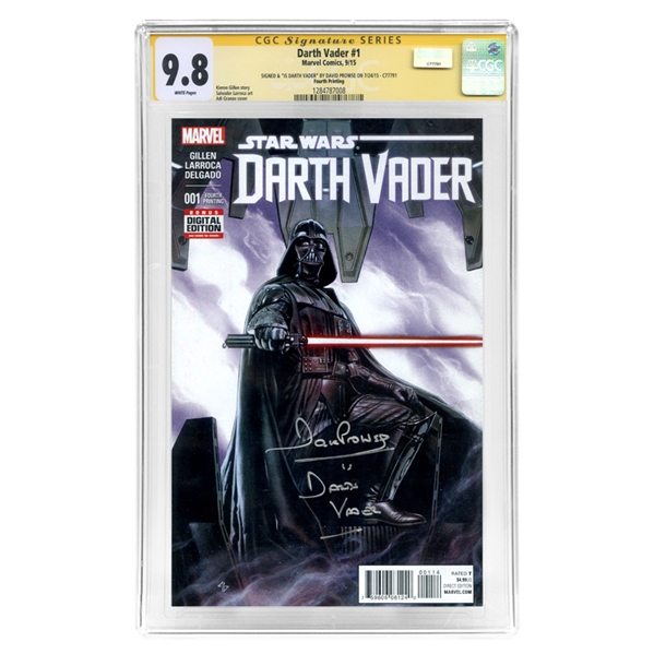 David Prowse Autographed 2015 Star Wars Darth Vader #1 CGC SS 9.8 Mint