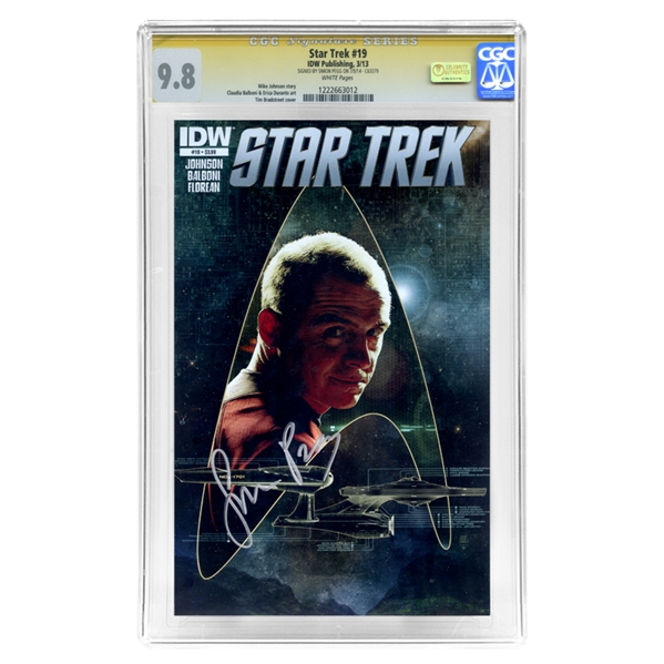 Simon Pegg Autographed 2013 Star Trek #19 *CGC SS 9.8