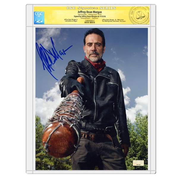 Jeffrey Dean Morgan Autographed The Walking Dead Negan 8x10 Photo * CGC Signature Series