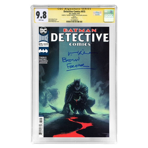 Val Kilmer Autographed 2018 Batman Detective #975 CGC SS 9.8