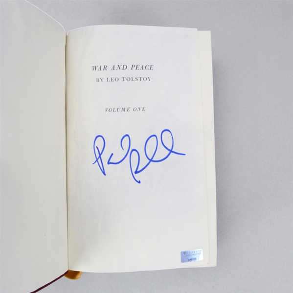 Paul Rudd Autographed 2014 They Came Together Screen Used War and Peace with Paul Rudd Letter of Authenticity