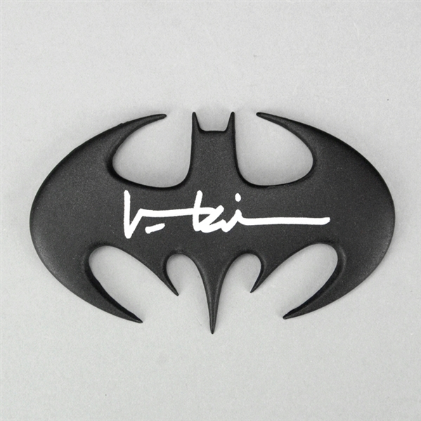 Val Kilmer Autographed Batman Forever Suit Emblem