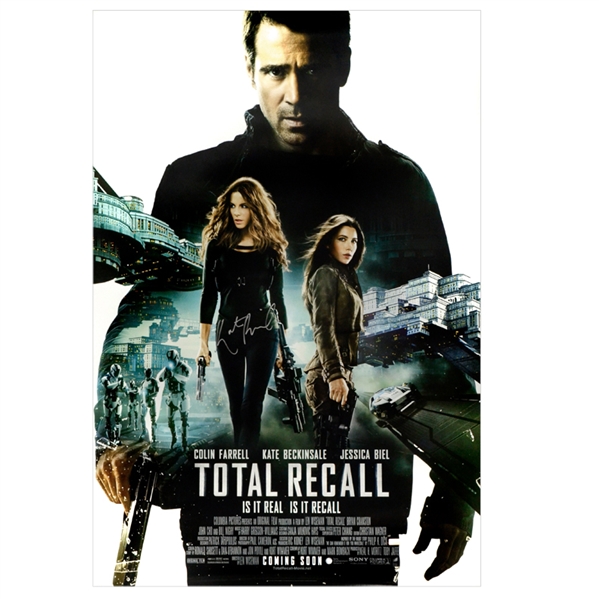  Kate Beckinsale Autographed 2012 Total Recall Original 27x40 Double-Sided Movie Poster