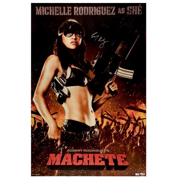 Michelle Rodriguez Autographed 2010 Machete She Single-Sided 24x36 Movie Poster