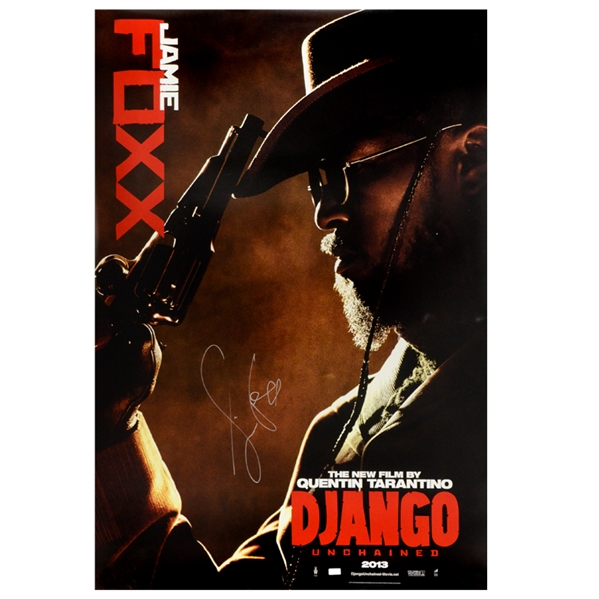 Jamie Foxx Autographed 2013 Django Unchained 27x40 Movie Poster