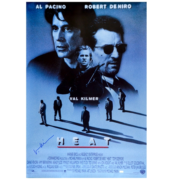  Val Kilmer Autographed 1995 Heat 27x40 Movie Poster