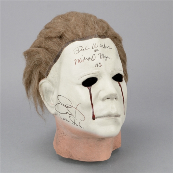  Jamie Lee Curtis, John Carpenter and Dick Warlock Autographed Halloween II Michael Myers Mask