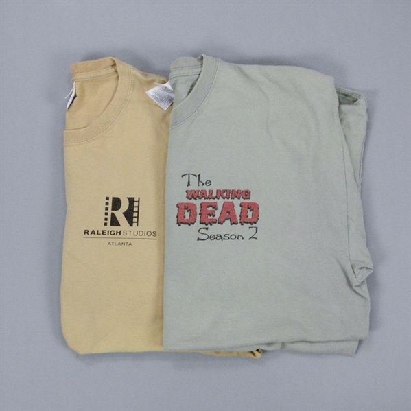 The Walking Dead Season 2 Production Crew T-Shirts Lot of 2 * Direct from the Set!