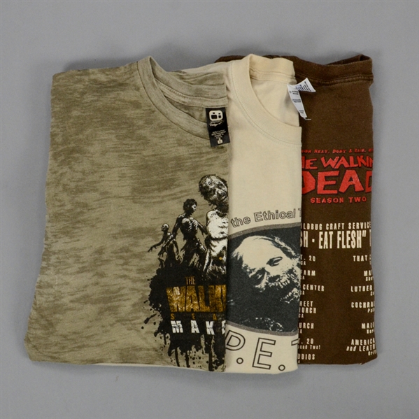 The Walking Dead Season 2 Production Crew Shirts Lot of 3 * Direct from the Set!