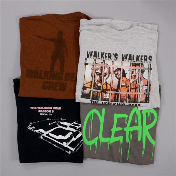 The Walking Dead Production Crew T-Shirts Lot of 4 * Direct from the Set!