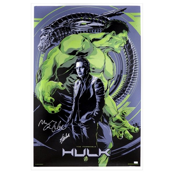 Mark Ruffalo, Stan Lee Autographed Mondo The Incredible Hulk 24x36 Poster