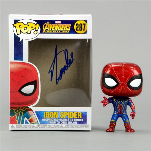  Stan Lee Autographed Avengers Infinity War Iron Spider POP Vinyl Figure #287