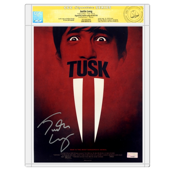 Justin Long Autographed Tusk 8x10 Photo *CGC Signature Series