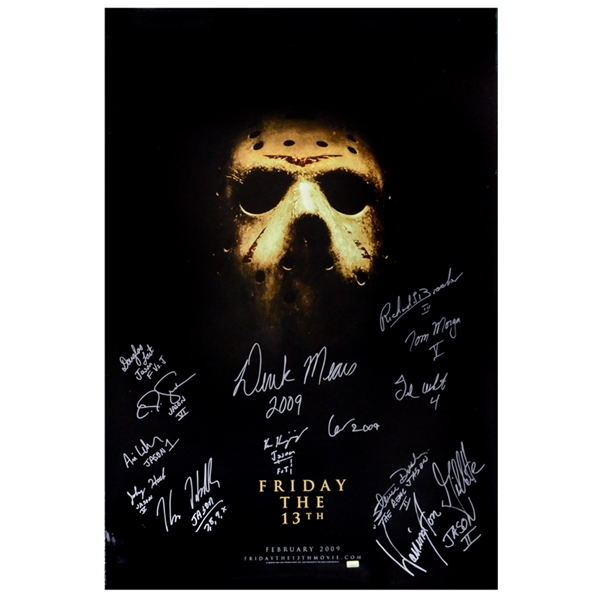 Friday The 13th Cast Autographed 2009 Original 27x40 Double-Sided Movie Poster