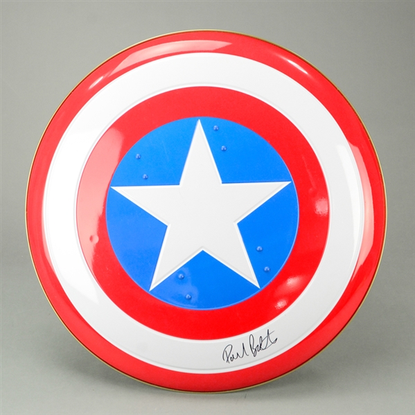  Paul Bettany The Vision Autographed Captain America 24" Metal Shield
