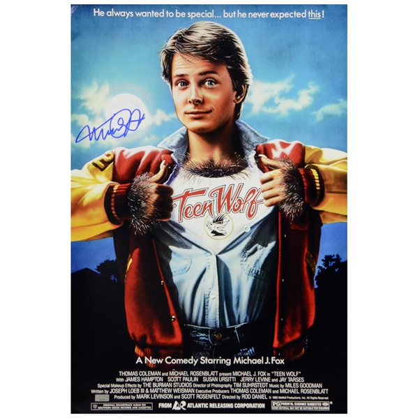 Michael J. Fox Autographed Teen Wolf 16x24 Movie Poster