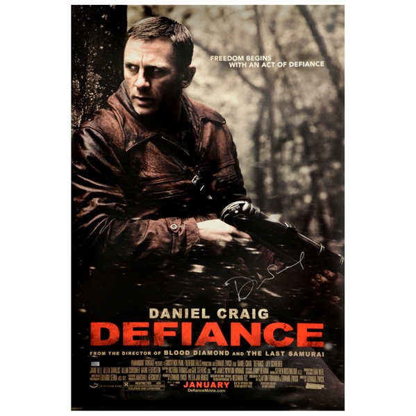 Daniel Craig Autographed 2008 Defiance Original 27×40 Movie Poster