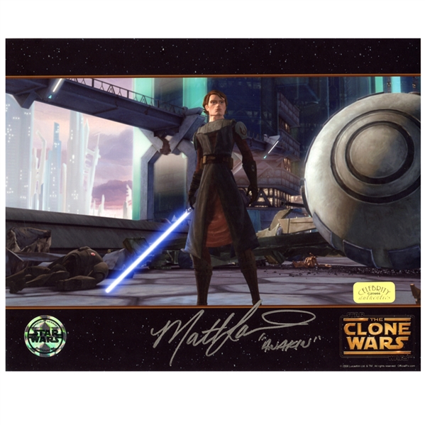 Matt Lanter Autographed Star Wars The Clone Wars Anakin 8x10 Photo