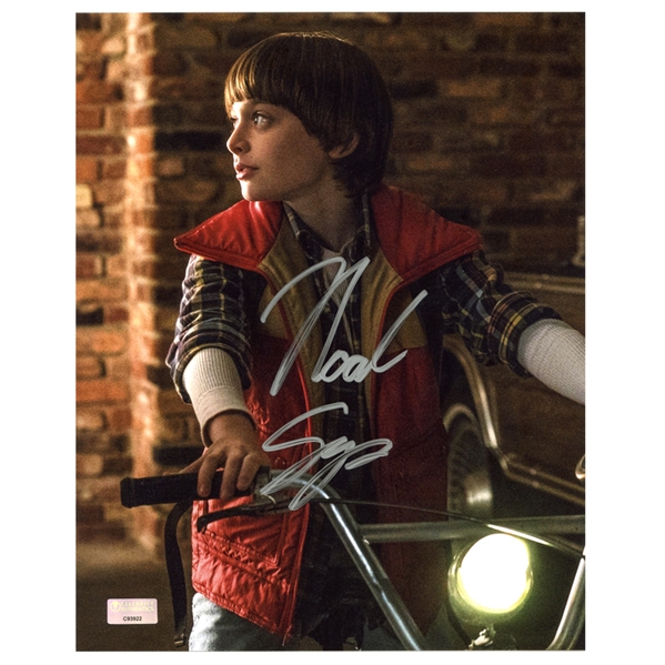 Noah Schnapp Autographed Stranger Things Will Byers 8x10 Scene Photo