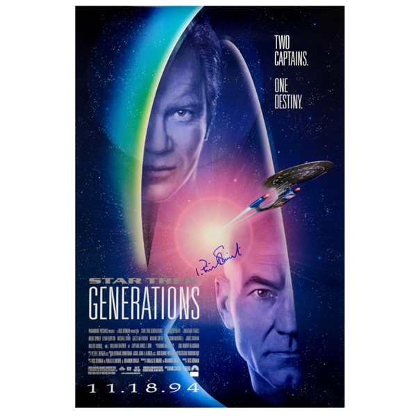 Patrick Stewart Autographed Star Trek Generations 27x40 Poster