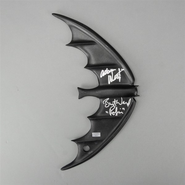 Adam West, Burt Ward Autographed Classic 1966 Batman 1:1 Scale Batarang