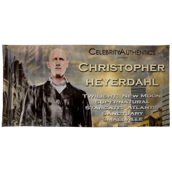 Christopher Heyerdahl Autographed 2009 Wizard World Chicago Show Banner 