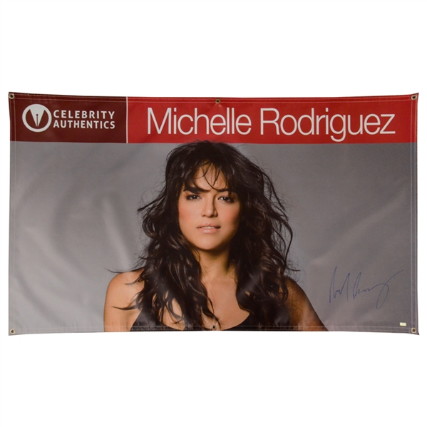 Michelle Rodriguez Autographed 2018 New York Comic Con Show Banner 