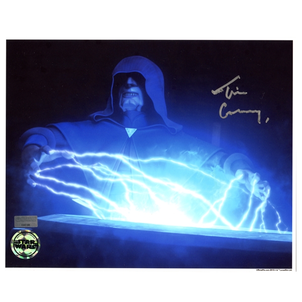 Tim Curry Autographed Star Wars 8×10 Darth Sidious Clone Wars Photo 