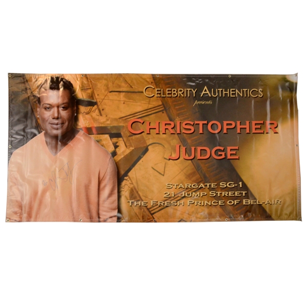 Christopher Judge Autographed 2010 New York Comic Con Show Banner 