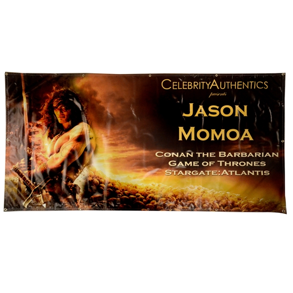 Jason Momoa Autographed 2011 New York Comic Con Show Banner 