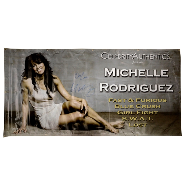 Michelle Rodriguez Autographed 2009 Wizard World Chicago Show Banner 