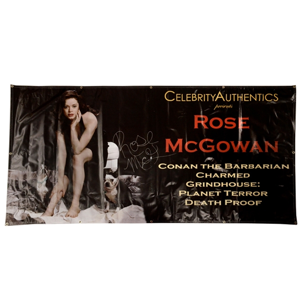 Rose McGowan Autographed 2011 New York Comic Con Show Banner 