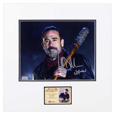 Jeffrey Dean Morgan Autographed The Walking Dead Negan 8x10 Matted Portrait Photo