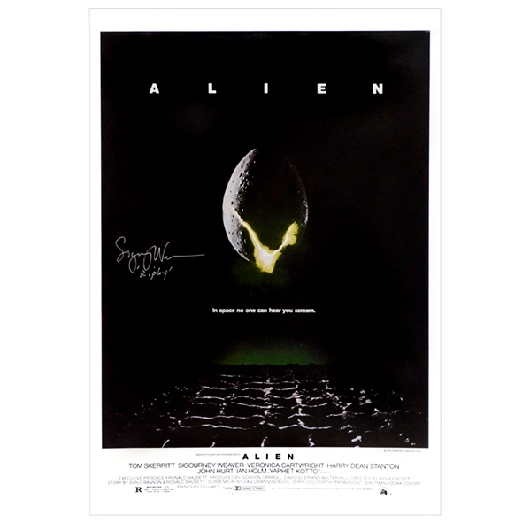 Sigourney Weaver Autographed 1979 Alien 27x40 Single-Sided Classic Movie Poster w/ Ripley Inscription