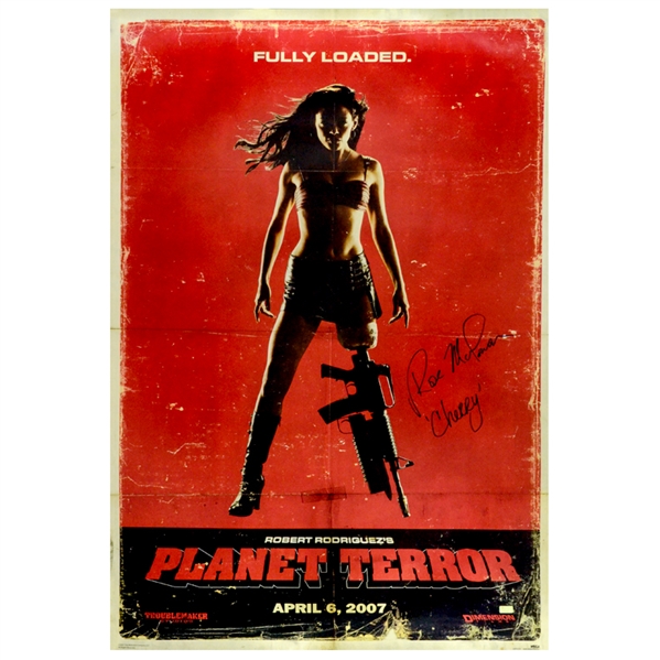 Rose McGowan Autographed 2007 Planet Terror Cherry Darling 27x39 Poster W/ Cherry Inscription
