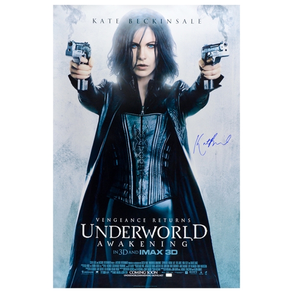 Kate Beckinsale Autographed 2012 Original Underworld: Awakening Selene Final Double-Sided 27x40 Poster