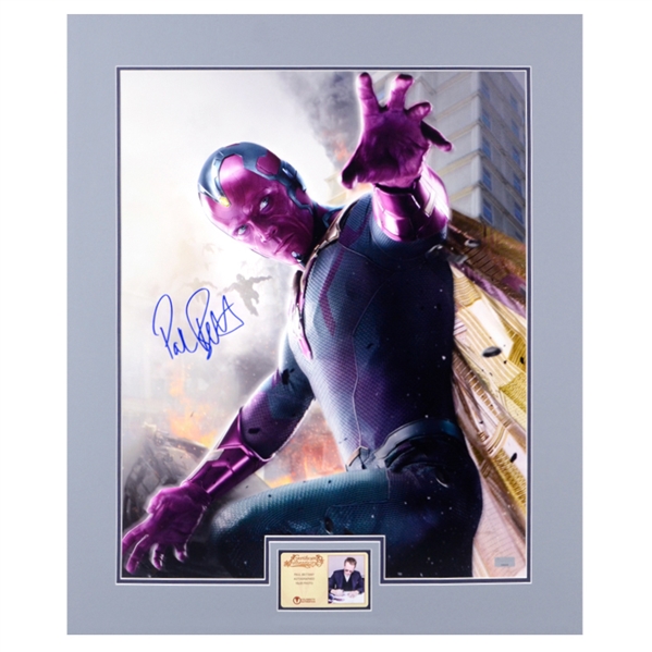Paul Bettany Autographed Avengers: Age of Ultron Vision 16×20 Matted Photo
