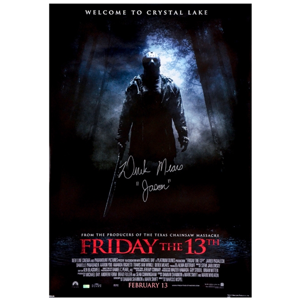 Derek Mears Autographed 2009 Friday The 13th 27x39 Movie Poster