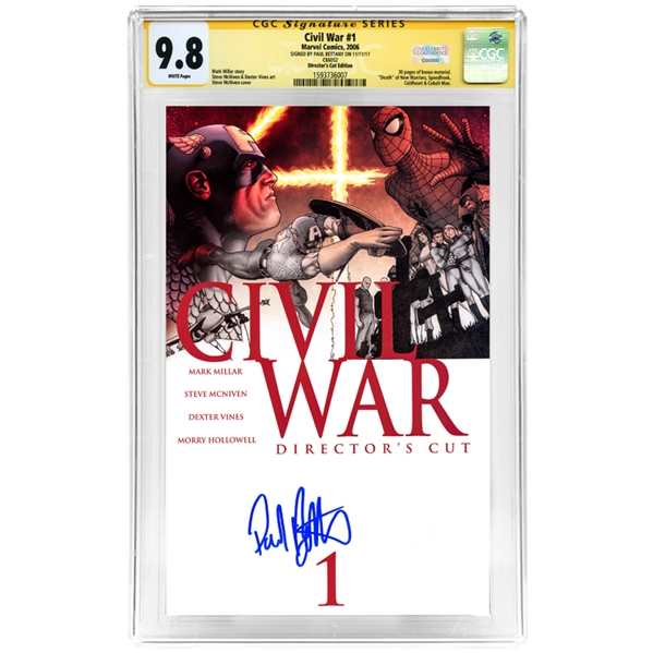 Paul Bettany Autographed 2006 Civil War #1 CGC Signature Series 9.8