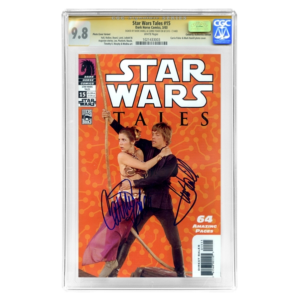 Mark Hamill and Carrie Fisher Autographed 2003 Star Wars Tales #15 CGC SS Signature Series 9.8