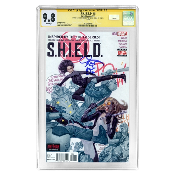 Clark Gregg Autographed 2015 S.H.I.E.L.D #8 CGC Signature Series 9.8 Comic