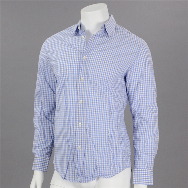 2014 They Came Together Paul Rudd Screen Worn Plaid Button Up Long Sleeve Shirt with Rudd Signed Letter of Authenticity