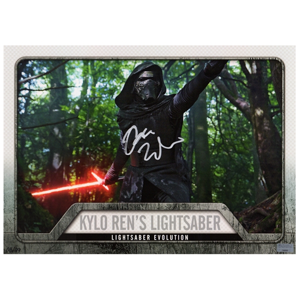 Adam Driver Autographed Star Wars Kylo Rens Lightsaber 10x15 Trading Card