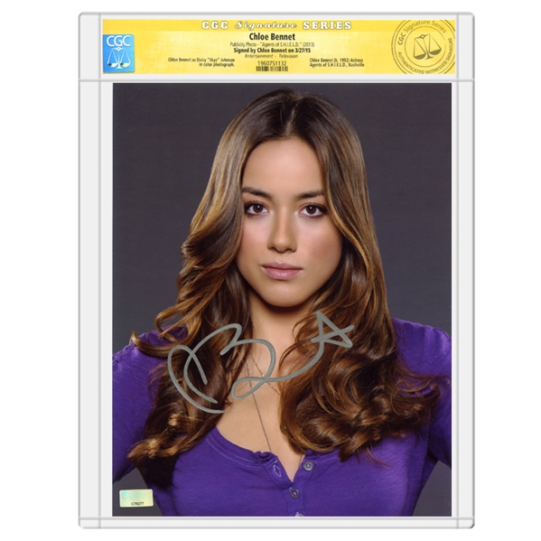 Chloe Bennet Autographed Agents of S.H.I.E.L.D. 8×10 Agent Skye Photo *CGC Signature Series